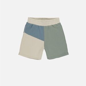 Rylee + Cru boxing short eucalyptus Kids Shorts - Cream, Blue, Green